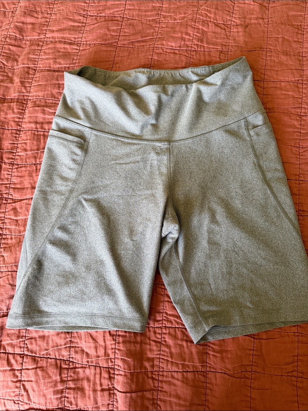 Old Navy Heather Gray High-Waist Bike Shorts
